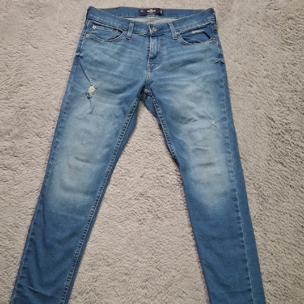 Hollister Men's Denim Blue Skinny Jeans